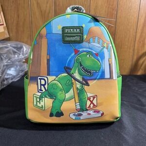 Loungefly Pixar Rex green‎ mini backpack NEW